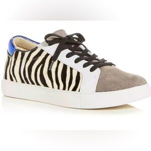 Kenneth Cole Kam Animal-Print Calf Hair Lace Up Sneakers Women’s Size 7M
